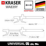 KRASER WA839Y Bastón Antirrobo Automóvil Volante, Cerradura Seguridad, Martillo Emergencia, Amarillo Disuasorio, Universal Coche Camión, Caravana Furgoneta, Bastón Carro, Seguro Volante, Candado Auto