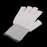 Aexit 10 13 Nylon Labor Protection Guantes antideslizantes antiestáticos, (model: K6496VIX-6834LP) medio dedo,