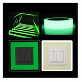 Blupure - Cinta adhesiva que brilla en la oscuridad, 1 pulgada x 30 pies, cinta adhesiva brillante de Halloween, cinta fluorescente de neón para marcadores de salida de seguridad fotoluminiscentes/de emergencia, escaleras, paredes, escalones, señal de sal