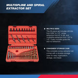 NEIKO 04202A Master Screw Extractor | 55 Pieces Broken Bolt Remover | Multi Spline, Extractor Pins, Spiral and Nut Extractors | 5/64” to 1/2" | Stripped Screws, Studs, Fittings and Lugs Extraction