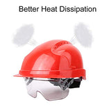 Taidda- Sombrero de Trabajo de Seguridad, Casco de Trabajo Estable humanizado, cómodo y antirruido, Electricista reparador para Soldador(6.00*6.00*4.00cm-Red)