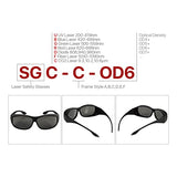 Cloudray OD4 + CE 10600nm láser protección ocular gafas de seguridad Gafas protectoras para máquina de grabado de corte de CO2 Estilo C