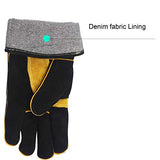 Guantes de soldadura, de piel, resistentes al calor, resistentes al fuego, con costuras de Kevlar, resistentes al calor, para soldar, horno, parrilla, barbacoa, chimenea, estufa, soporte para ollas, soldador, 40,6 cm