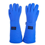 Guantes criogénicos LN2 de baja temperatura, guantes de protección de nitrógeno líquido, guantes de seguridad congelados para almacenamiento en frío (longitud del codo azul/19 pulgadas)