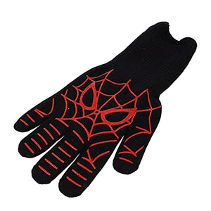 Amosfun Guantes a La Parrilla para Barbacoa Guantes Resistentes Al Calor para Horno a La Parrilla Guantes Ignífugos para Cocina Guantes Antideslizantes Transpirables Lavables para