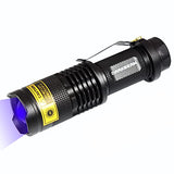 DARKBEAM Luz UV 365 nm lámpara de madera negra linterna ultravioleta LED portátil mini antorcha detector de mano para orina de perro manchas de mascotas 370 nm identificación antifalsificación, curado de resina