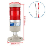 Baomain Columna de luz de señal industrial LED alarma redonda luz indicadora de luz continua luz de advertencia roja CA 110 V