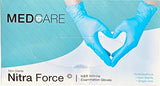 MEDCARE | GUANTES MEDCARE NITRA FORCE (TALLA (L)) | Guante Medico, Guante de Examinación, Guante de Nitrilo | Guante libre de Polvo | Guante Resistente al Polvo | Guante Ambidiestro.