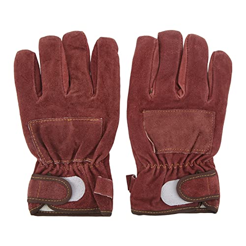 Drfeify Guantes Resistentes Al Calor Ignífugos Ignífugos No Escaldables para Parrilla de Barbacoa Cortos, 2 Farben, 1 Par/Juego(Rojo)