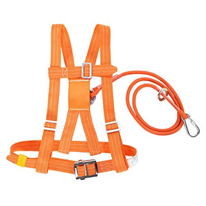 Arnés de Escalada, Medio Cuerpo Cinturón de Seguridad Ajustable Arnés de Escalada al Aire Libre para Trabajos Aéreos(Small Buckle1.6m)