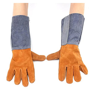 Petrikora Guantes de Soldadura para TIG Resistentes el Calor Guantes de Soldadura Los soldadores Trabajan Suave Cuero de Piel de Vaca más Guantes for Proteger la Herramienta de Mano