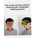 Gafas de soldadura de oscurecimiento automático Flip Up Up Up Up Solar LCD Ojos de soldadura Protección de anteojos, casco de soldadura LCD de oscurecimiento automático