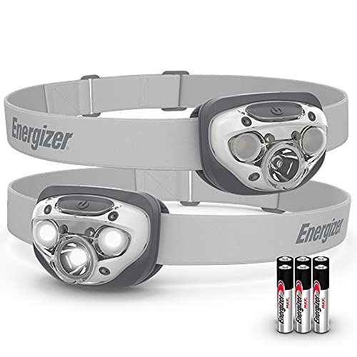 Energizer Faros LED Pro (Paquete de 2), IPX4 Resistentes al Agua, luz de Cabeza de Alto Rendimiento para Exteriores, Camping, Correr, tormenta, Supervivencia, (Pilas Incluidas)