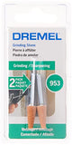 Dremel 953 Piedra de Óxido de Aluminio 1/4 Pulgadas para Materiales No Ferrosos, 2 Piezas