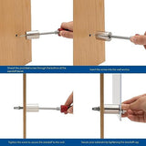 Juvielich - Tornillos separadores para letreros (8 unidades), 1/2 pulgadas Diámetro x 2,5 cm. L) Tornillos publicitarios de acero inoxidable para soportes de pared, accesorios para soportes de letreros, clavo acrílico de vidrio, plateado