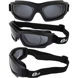 Birdz Flyer - Lentes de seguridad para deportes de paracaidismo, Rx Adapt, color humo