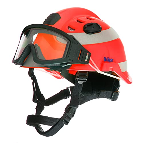 Dräger Casco de Rescate y Combate contra Incendios HPS 3500 con Goggles (Rojo)