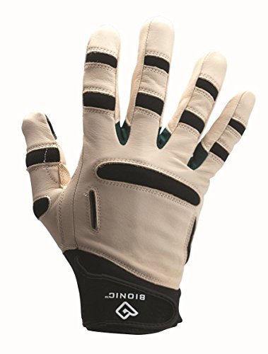 Bionic GM2M - Guantes de jardinería para hombre, talla mediana, color blanco y negro