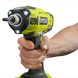 Ryobi P290 One+ 18V 1/4" inalámbrico silencioso golpe 3.200 RPM controlador de impacto con portabrocas de cambio rápido y bandeja Mag (baterías no incluidas, solo herramienta eléctrica)