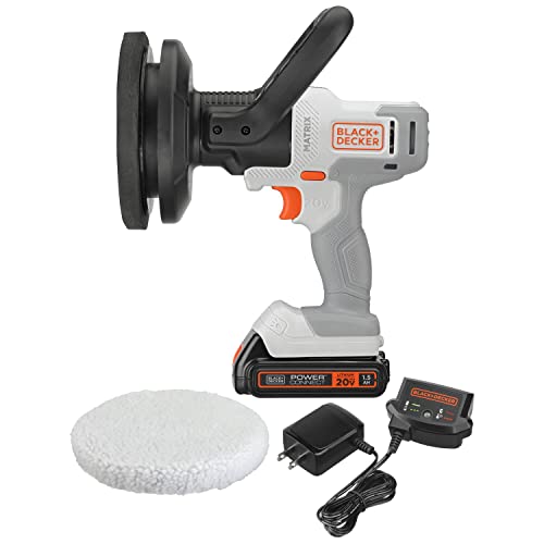 BLACK+DECKER MATRIX - Kit de búfer de 20 V máximo, batería y cargador incluidos, blanco (BCBMT120WC1FF)