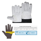 PRMAL Soldador Spot TIGNO Guantes de Soldadura Sensibles Suaves 30 cm (12") Guantes de Piel de Cabra Guantes de Soldadura de Manguitos de Cuero Peso Ligero y ampliamente Utilizado