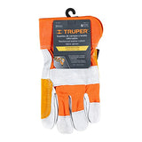 Truper GU-215, Guantes de carnaza y loneta, con refuerzo, unitalla