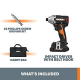 Worx WX261L.9 Controlador de impacto sin escobillas de 20 V Power Share (solo herramienta)