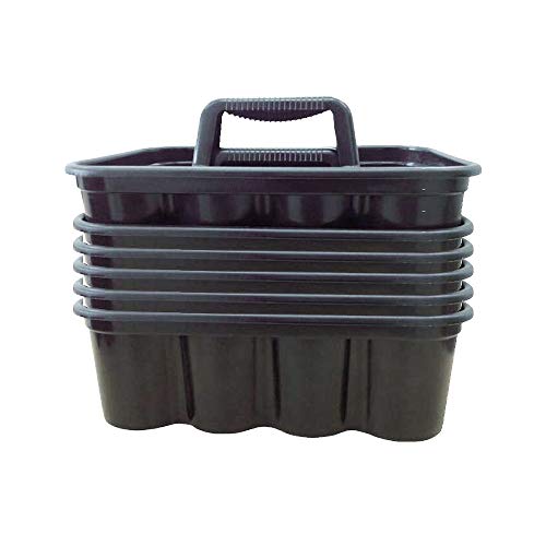 Rubbermaid Commercial  Bolsa de transporte para productos de limpieza, color negro, Deluxe (paquete de 6), Negro, 7.4