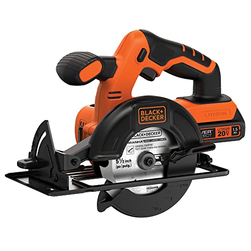 BLACK+DECKER 20V MAX* POWERCONNECT - Sierra circular inalámbrica (BDCCS20C)