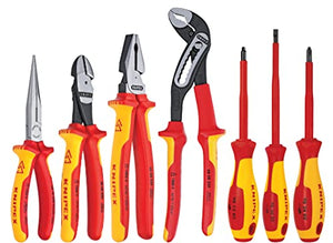 Knipex 989825US Juego de herramientas de calidad comercial con aislamiento, 7 piezas