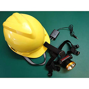 YZJJ Casco con luz, Casco de Seguridad Industrial, Casco de construcción rígido, ventilado, arnés de 4 Puntos, Casco de Protección, Casco de Trabajo Casco