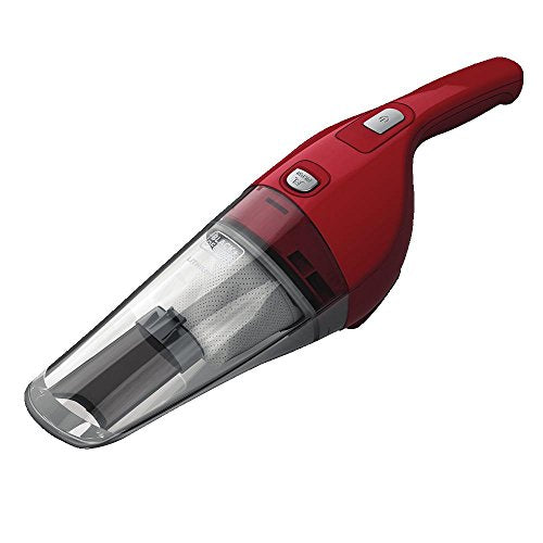 BLACK + DECKER Aspiradora compacta de Mano con batería de Litio 2 Ah, Color Gris, Rojo (Chili Red), 1