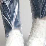 EVGATSAUTO Cubierta para Zapatos de Tubo Alto, Cubierta Impermeable para Zapatos de Lluvia Boca Ancha Aspecto Simple A Prueba de Polvo Transparente Reutilizable para Viajes para Montañismo (M)