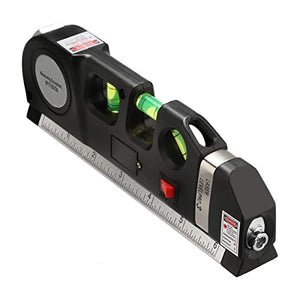 SEAFON Nivelador láser de línea, Medidor Láser Multipropósito + Cinta Métrica de 2,5 m, nivelador laser fácil uso para aplicar en techo/piso/pared nivel laser (negro)