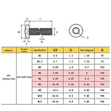 KINDOYO M6 Tornillos Torx - 200 Piezas Tornillo Antirrobo Torx de Cabeza Plana Torx de Acero Inoxidable 304 para Uso Interno y Externo, M6*14/200pcs