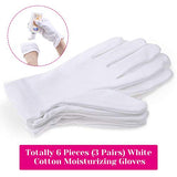 Guantes de algodón 100% para eczema, guantes de algodón blanco Selizo para mujeres manos secas, hidratantes cosméticos para eccema, manos secas hidratantes, piel sensible irritada, terapia de spa y muñeca segura