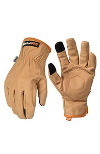 Timberland PRO Guantes de trabajo de cuero para hombre, Trigo, Medium