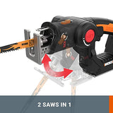 WORX Sierra de calar de corte de precisión AXIS de 20 V con controlador de impacto de 1/4 de pulgada, kit de herramientas eléctricas combo WX914L, PowerShare, 2 baterías y 1 cargador incluido