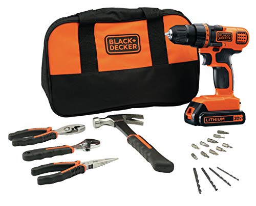 BLACK+DECKER Taladro/Atornillador 20V con 18 Accesorios LD120BH-B3