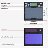 ANDELI Casco de soldadura con luz, visualización grande 3.86 "X2. Casco de soldadura de 44" Oscurecimiento automático con VISTA LATERAL, máscara de soldadura de área con claridad óptica superior 1/1/1/2 (fibra de carbono)