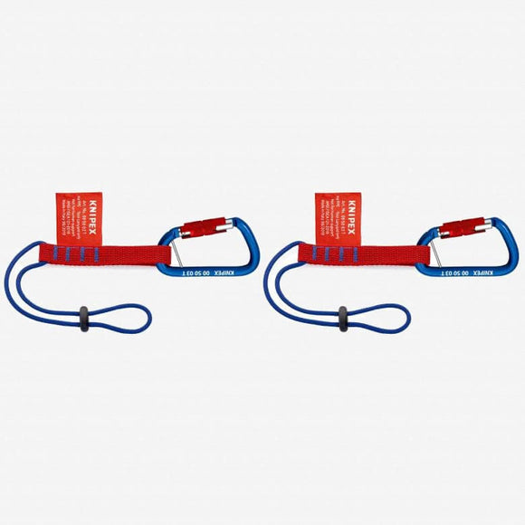 KNIPEX Tools 00 50 06 T BKA - Correas adaptadoras para herramientas con mosquetón de ojo cautivo, 13 pulgadas