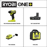 Compra especial: RYOBI 18V ONE+ HP Compact Brushless 1/4" Impact Driver Kit (PSBID9KMX)