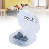 Tapones para los oídos con reducción de ruido, tapón para los oídos de silicona resistente al agua, protección auditiva reutilizable en silicona flexible Tapón para los oídos(Gray large+pp box)