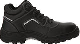 Skechers, Bota Industrial para Hombre, Burgin-Sosder 77144, Cuero Negro en Relieve, 28 Ancho Medio