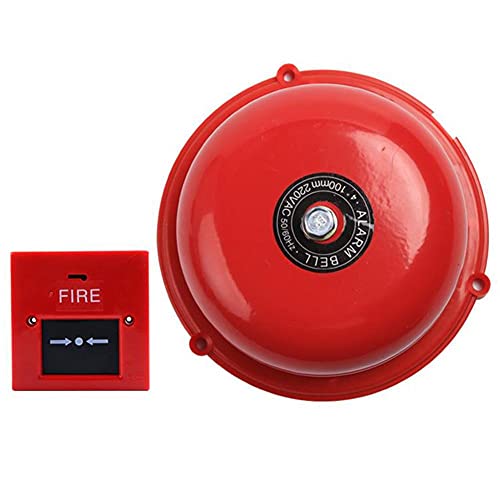 100dB High-Decibel Fire Alarm Bell tipos de huelga interna de acero inoxidable de 6 pulgadas Campana eléctrica utilizada para alarma de incendio evacuación de emergencia escuela estación