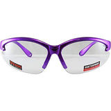 Global Vision Cougar Lab & Gafas de seguridad Lente transparente (morado)