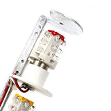 Baomain Columna de luz de señal industrial LED alarma redonda luz indicadora de luz continua luz de advertencia roja CA 110 V