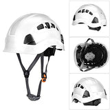 Zwinner Casco de protección ndustrial, resistente a la corrosión, resistente a altas temperaturas, casco de seguridad, tela suave con orificio de aire para espeleología(28 x 21 x 18cm-blanco)