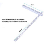 Ajzar 2M Deslice Diez Partes Reglas Plegables 6.6 pies Plegado Versátil Lectura Interior Regla de Carpintero Medidor Educativo Herramienta de medición Ligera y compacta
