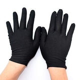 GSHLLO 6 pares de guantes de trabajo de algodón negro para monedas, guantes de inspección de joyería para mujeres y hombres